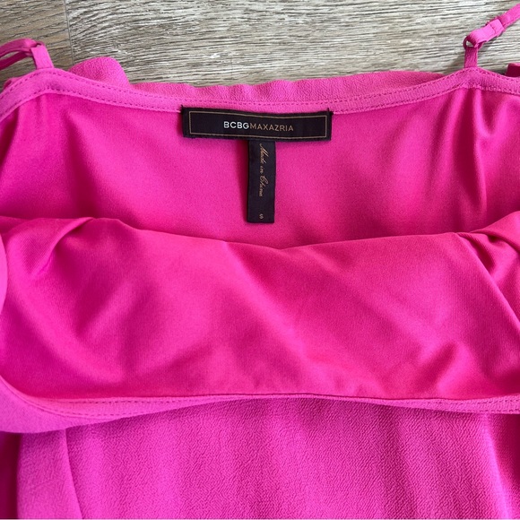 BCBG tiered magenta ruffle tank - Picture 5 of 12